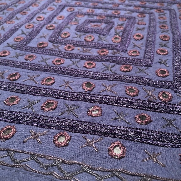 New Navy Blue Boho Embroidered covers (Set of 2) - Picture 12 of 15